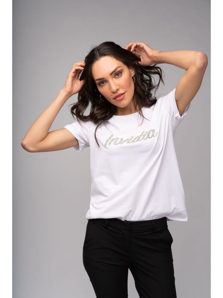Mango Donna Abbigliamento Top e t-shirt T-shirt T-shirt a maniche corte Maglietta cotone logo 