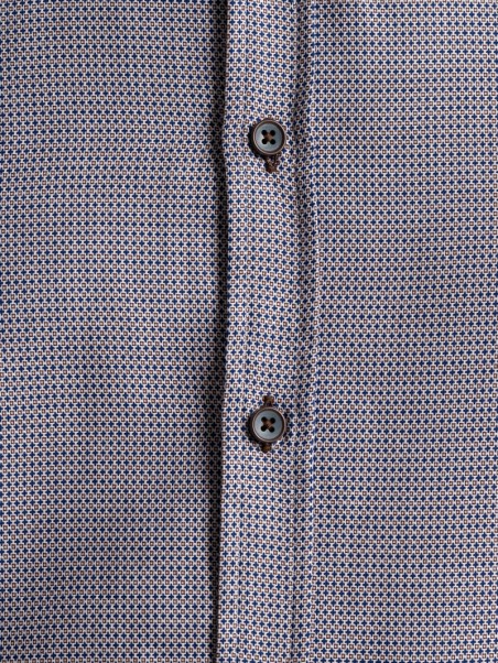 Camicia uomo in tessuto micro armaturato tricolor