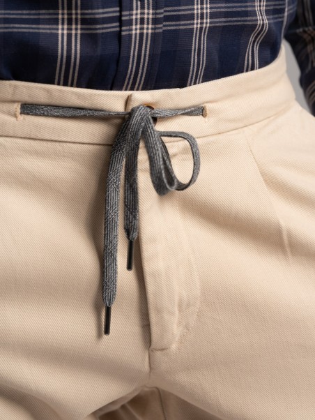 Pantaloni Uomo Coulisse in Gabardine