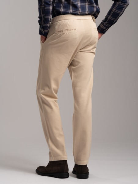 Pantaloni Uomo Coulisse in Gabardine