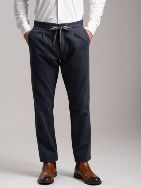 Pantaloni Uomo Coulisse in Gabardine