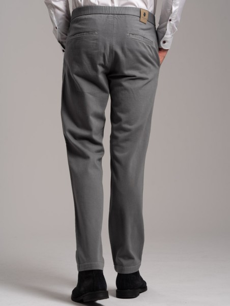 Pantaloni Uomo Coulisse in Gabardine