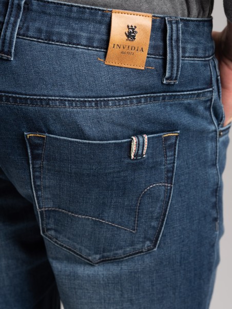 Vaqueros elásticos de 5 bolsillos para hombre denim medio