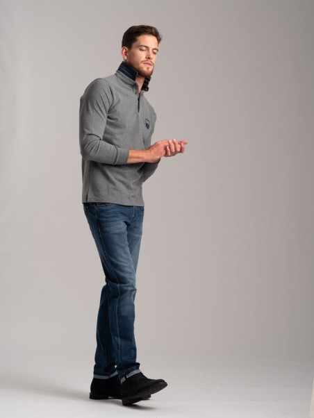 Vaqueros elásticos de 5 bolsillos para hombre denim medio