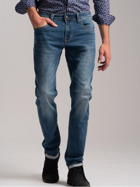 Jeans uomo 5 tasche effetto felpa 2