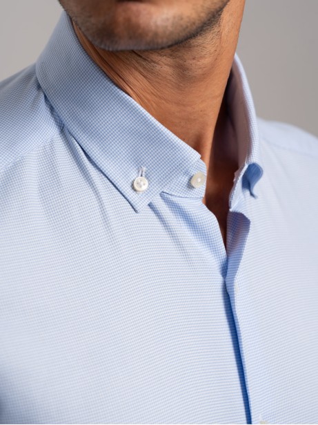 Camisa de caballero de microtejido con diseño bicolor 2