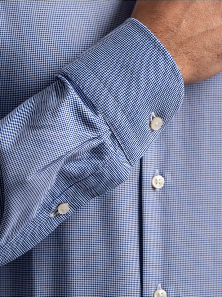 Camisa de caballero de microtejido con diseño bicolor