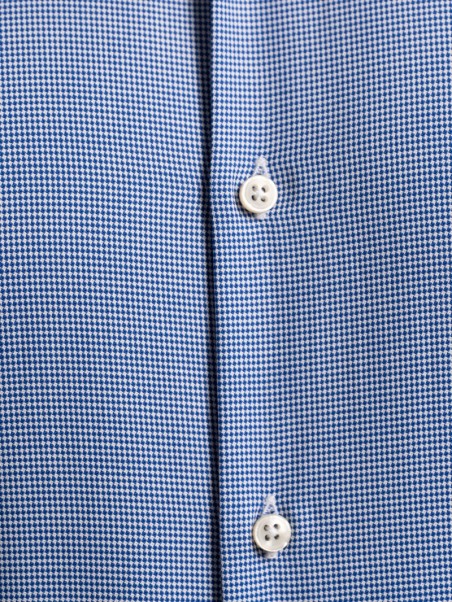 Camisa de caballero de microtejido con diseño bicolor