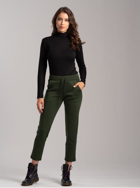 Jogger TECNO de mujer en tejido bicolor con cremalleras invisibles 2