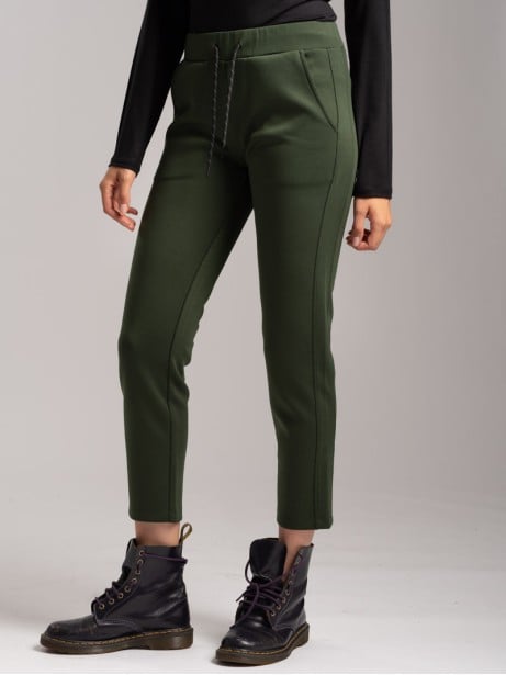 Jogger TECNO de mujer en tejido bicolor con cremalleras invisibles