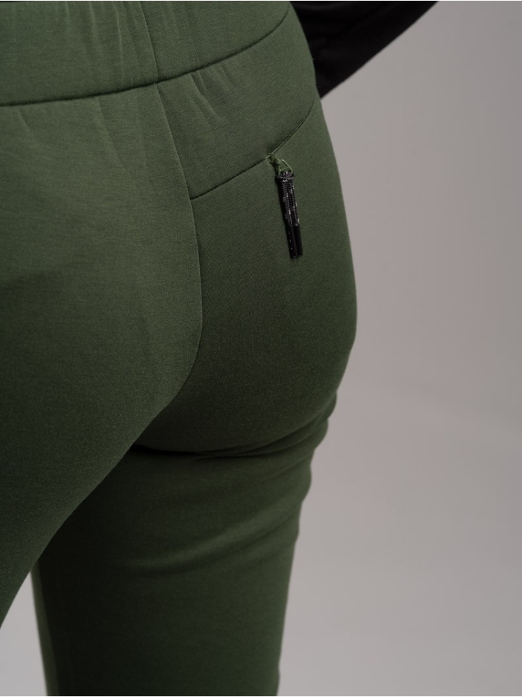 Jogger TECNO donna in tessuto bicolore con zip invisibili