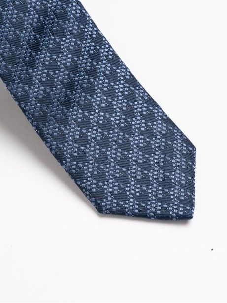 Cravatta misto seta micro disegno