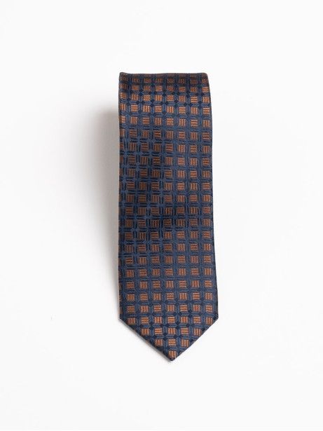 Cravatta misto seta micro disegno 2