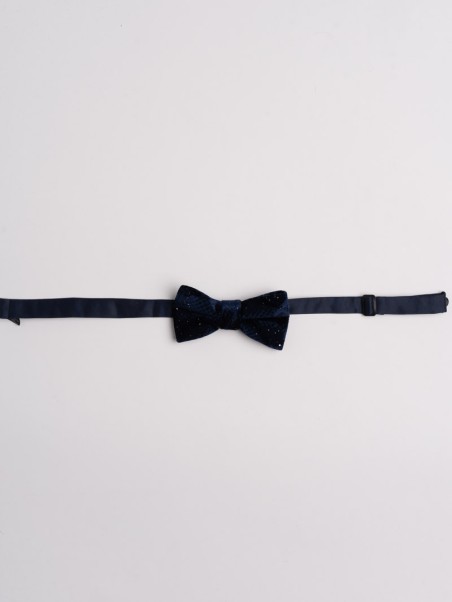 Papillon de terciopelo liso con inserciones de lúrex