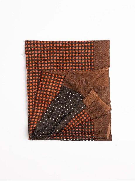 Sciarpa in modal lana stampa pois patchwork 2