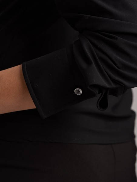 Camisa de mujer de color liso en tejido Tecno