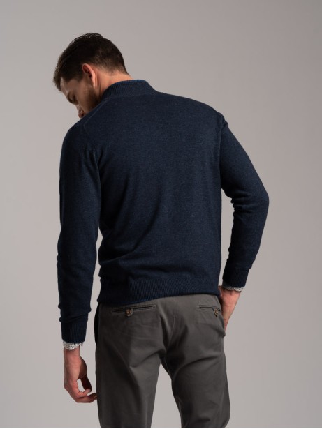 Jersey de cachemira con media cremallera para hombre 2