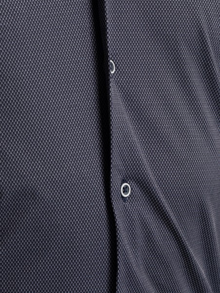 Camisa masculina micropatín en tejido TECNO cuello semifrancés