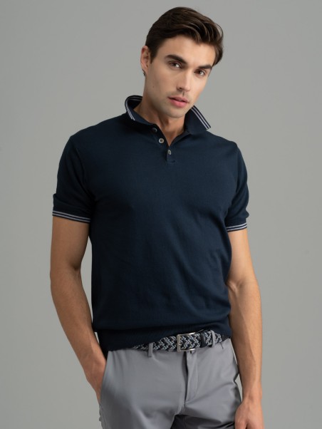 Maglia uomo stile polo a mezza manica