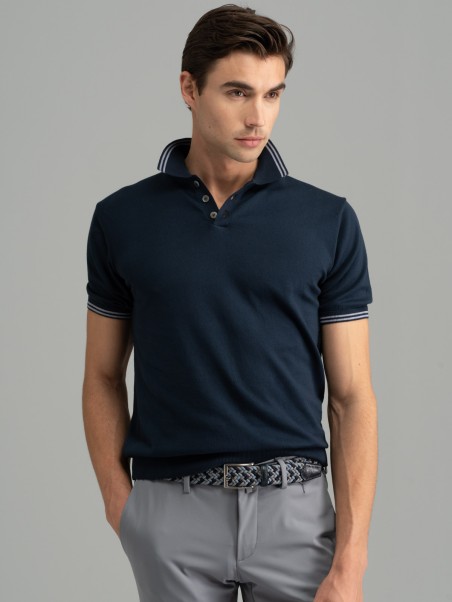 Maglia uomo stile polo a mezza manica