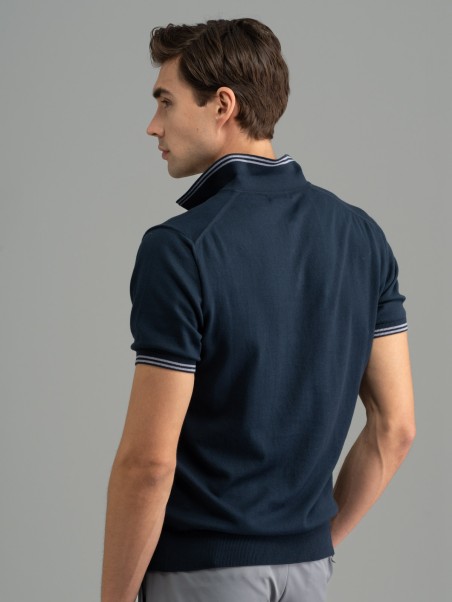 Maglia uomo stile polo a mezza manica