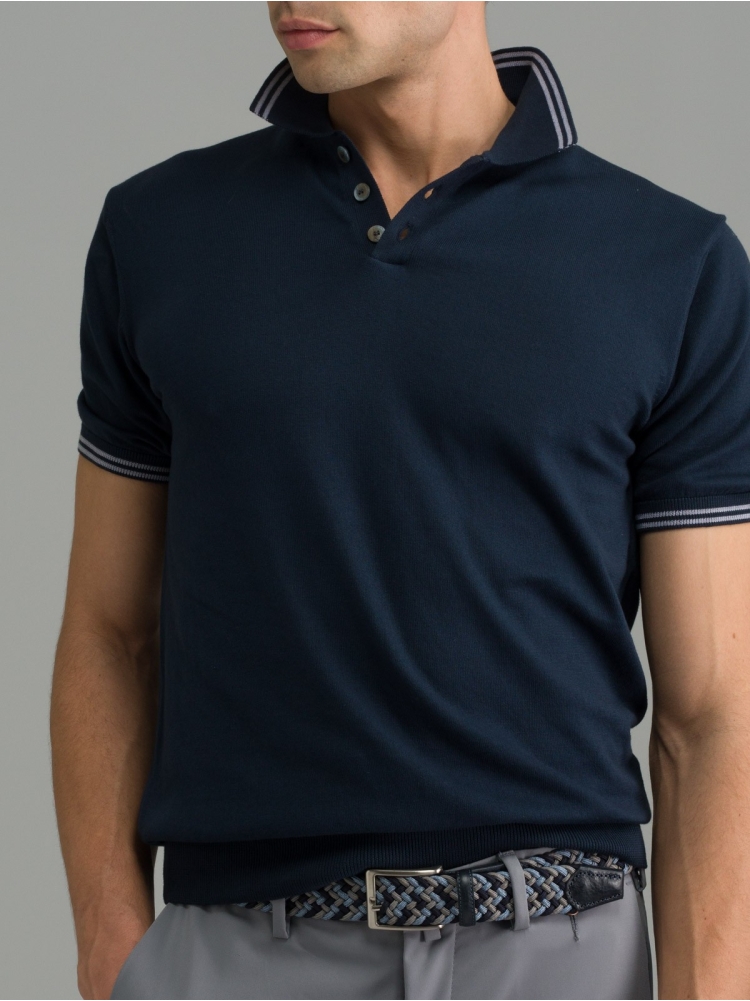 Maglia uomo stile polo a mezza manica