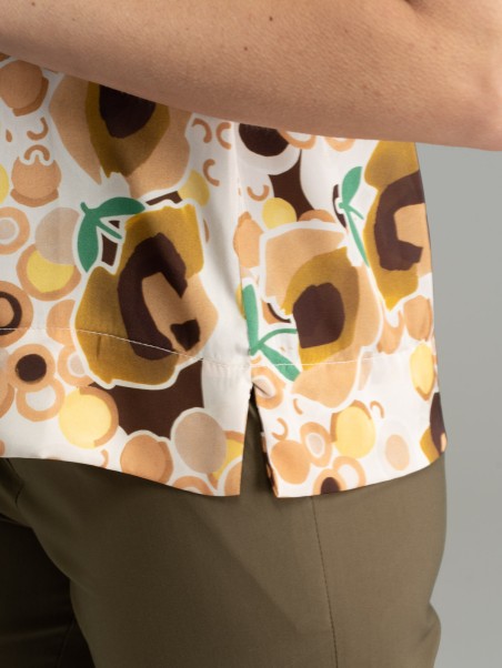 Camisa estampada sin mangas para mujer