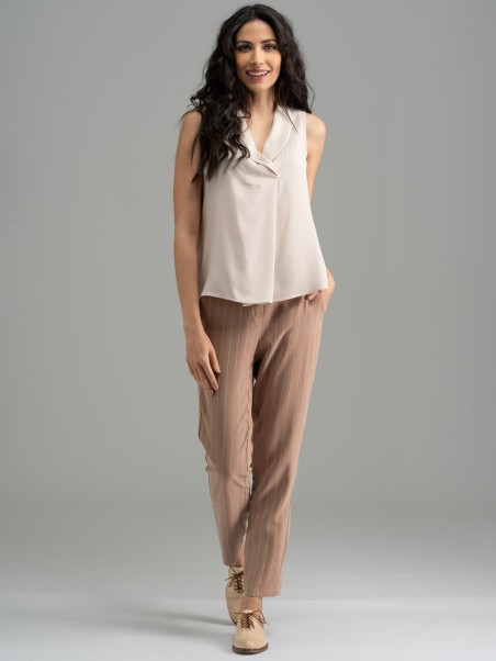 Pantalones de raya diplomática para mujer