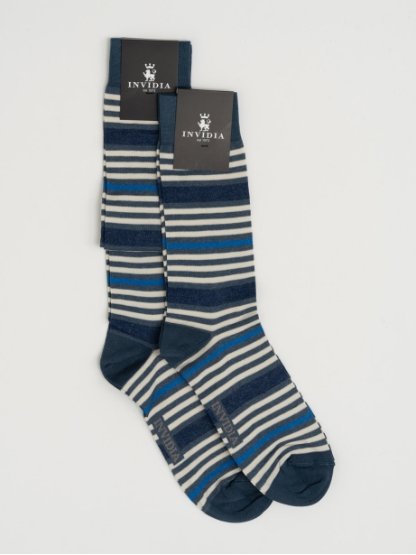 Calcetines de hombre a rayas azules y aviación 2