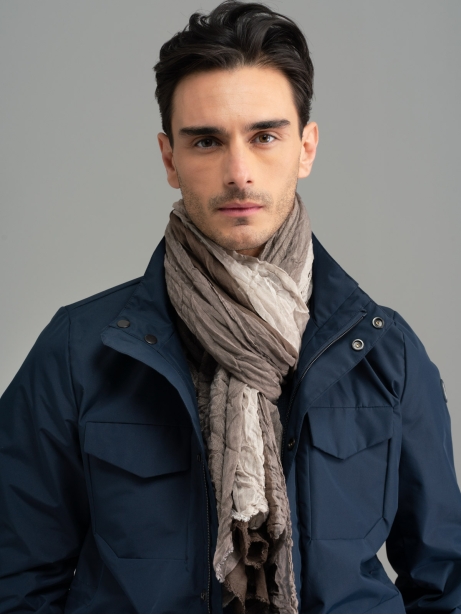 Bufanda arrugada de 4 capas para hombre
