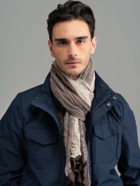 Bufanda arrugada de 4 capas para hombre