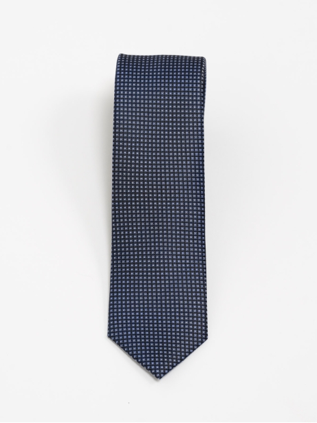 Cravatta uomo a quadretti blu 2
