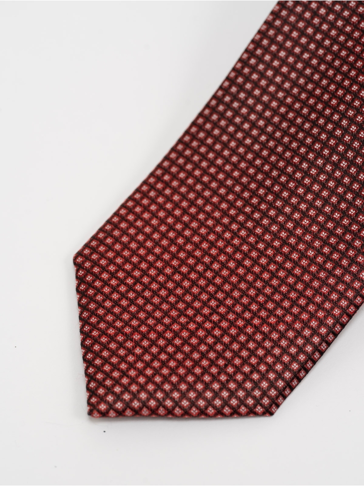 Corbata de caballero a cuadros rojos