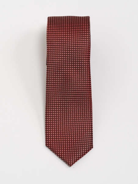 Corbata de caballero a cuadros rojos