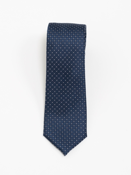 Corbata de caballero azul diamante bicolor