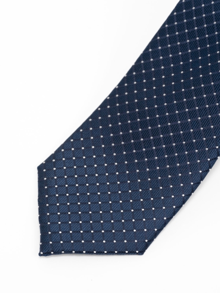 Corbata de caballero azul diamante bicolor