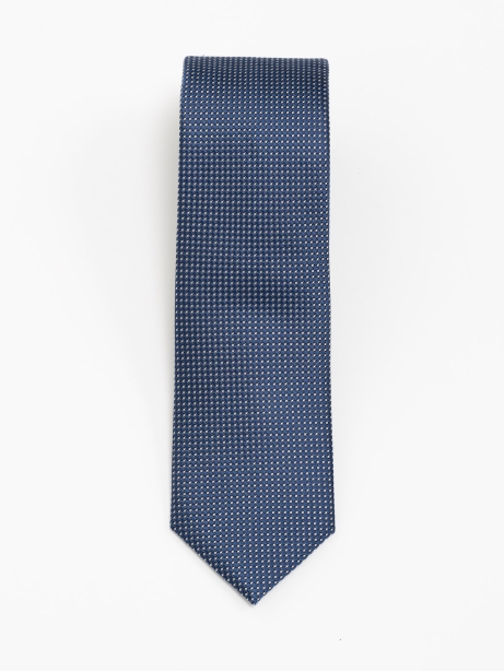 Cravatta uomo blu micro disegno 2