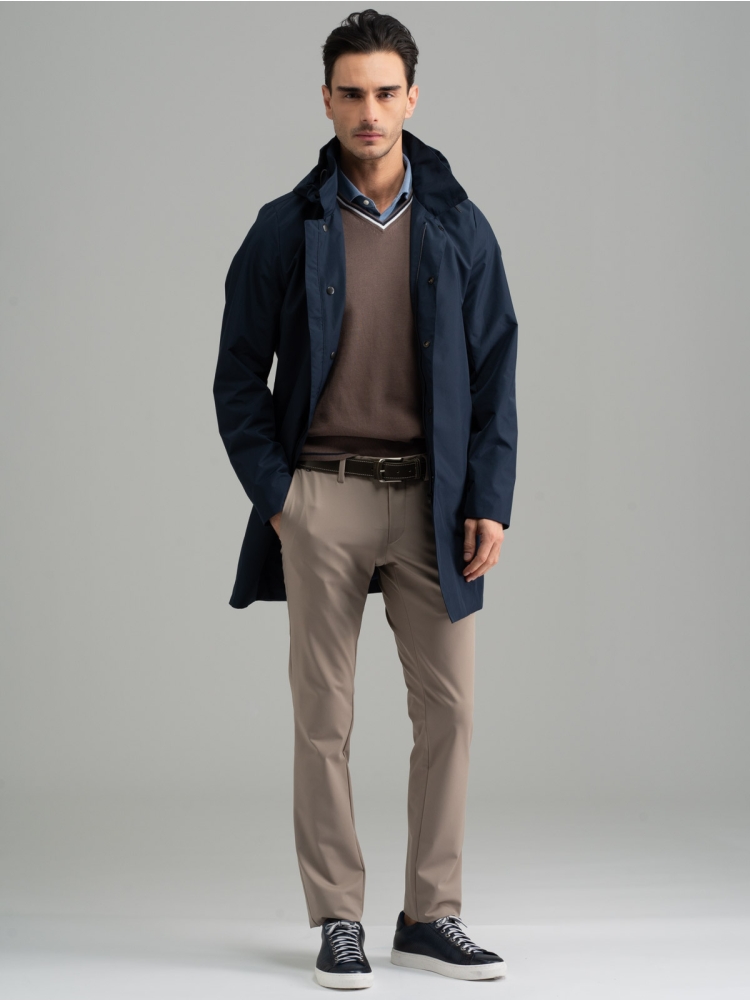 Plumífero con capucha para hombre