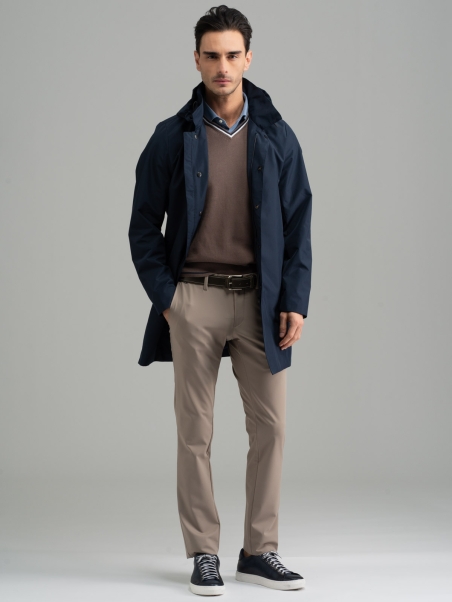 Plumífero con capucha para hombre