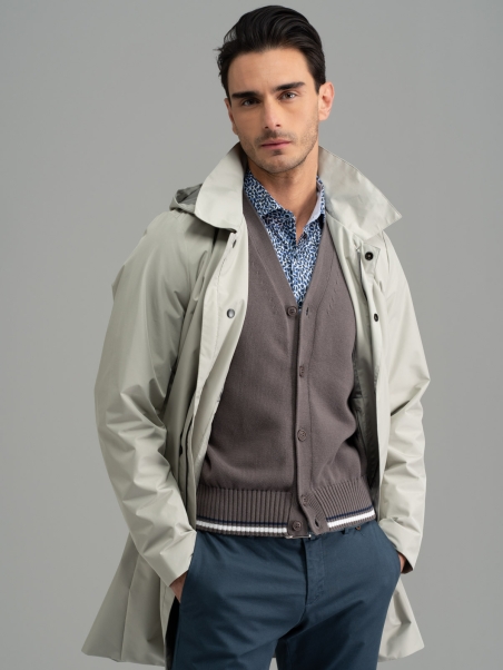 Plumífero con capucha para hombre