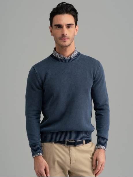 Jersey de cuello redondo para hombre Old