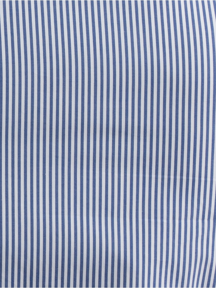 Camisa de rayas de oficina para hombre de cuello semifrancés