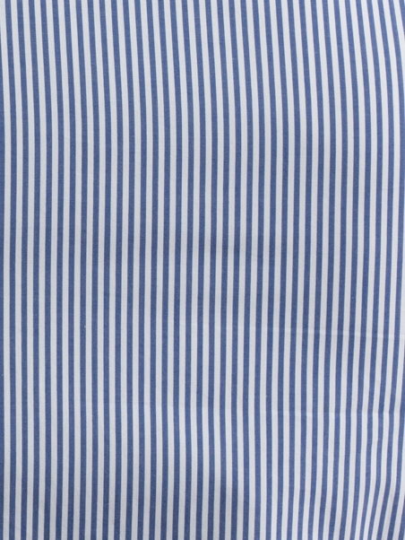Camisa de rayas de oficina para hombre de cuello semifrancés