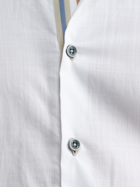 Camicia uomo bianca mezza manica collo button down