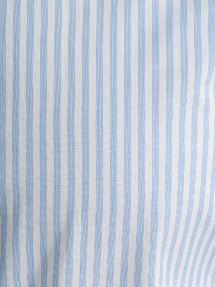 Camicia uomo office righe azzurra collo semi francese