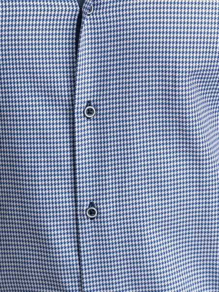 Camicia uomo pied de poule collo button down