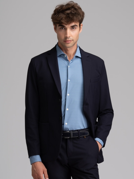 Chaqueta sin forro para hombre en tejido TECNO azul