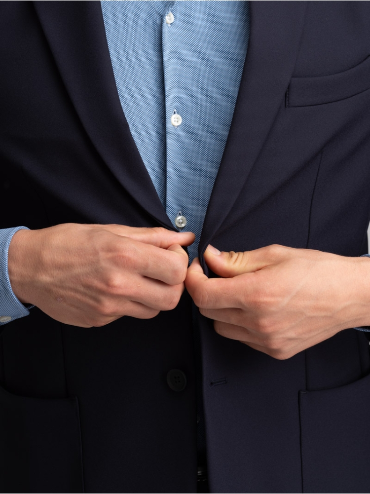Chaqueta sin forro para hombre en tejido TECNO azul