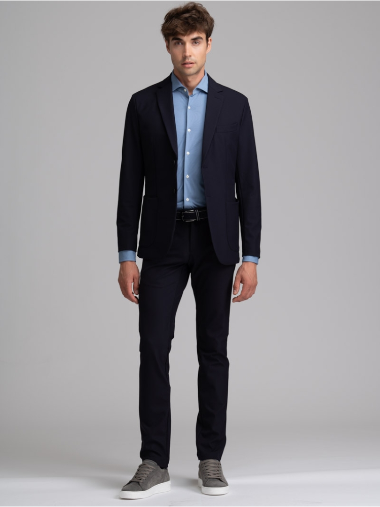 Chaqueta sin forro para hombre en tejido TECNO azul