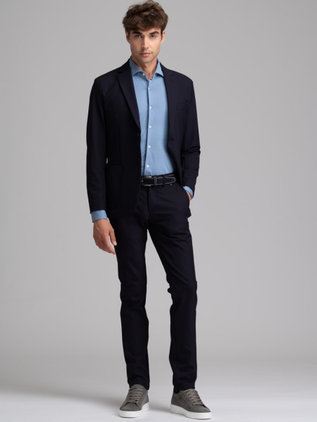 Chaqueta sin forro para hombre en tejido TECNO azul